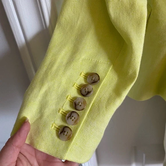 Bright yellow tailored blazer - Picture 3 of 5